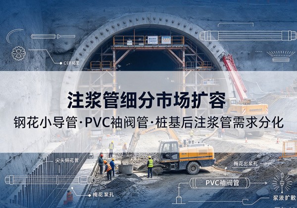 长洲注浆管细分市场扩容，隧道钢花小导管、PVC 袖阀管、桩基后注浆管需求分化